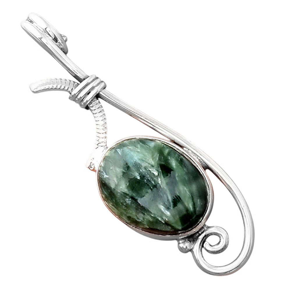 Natural Russian Seraphinite Pendant P-1682 SDP154006