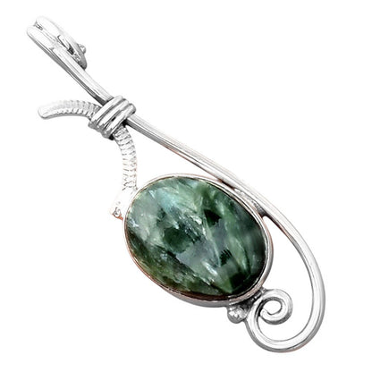 Natural Russian Seraphinite Pendant P-1682 SDP154006