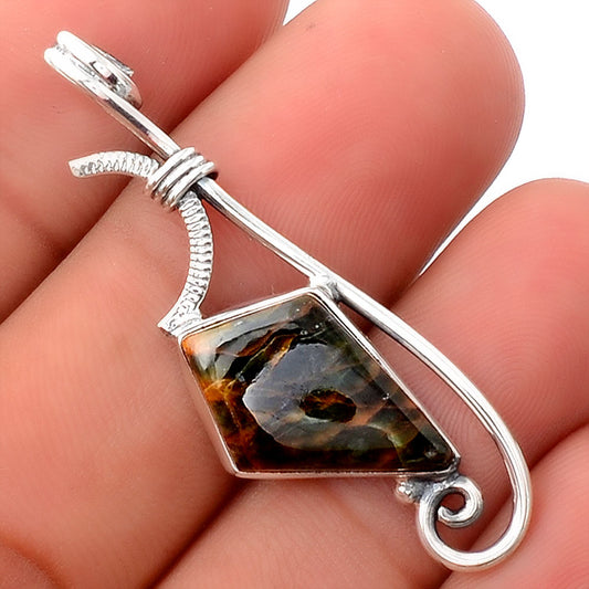 Natural Turkish Rainforest Chrysocolla Pendant P-1682 SDP154007