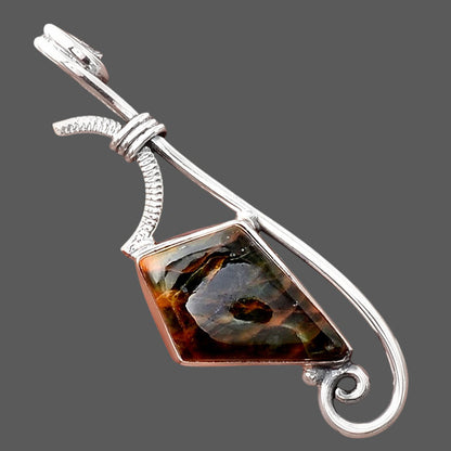 Natural Turkish Rainforest Chrysocolla Pendant P-1682 SDP154007