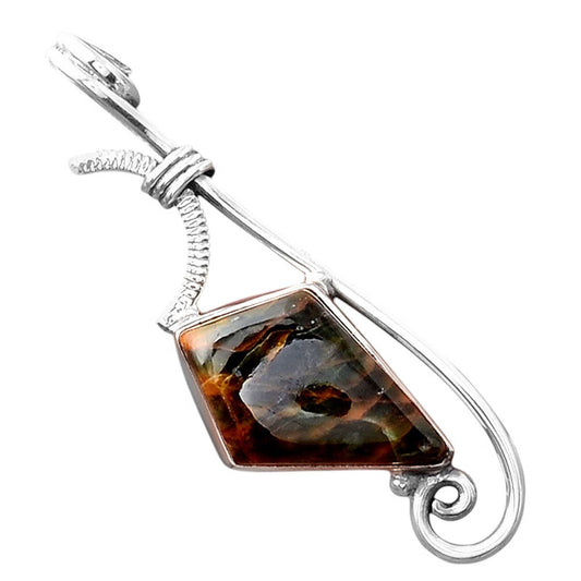 Natural Turkish Rainforest Chrysocolla Pendant P-1682 SDP154007