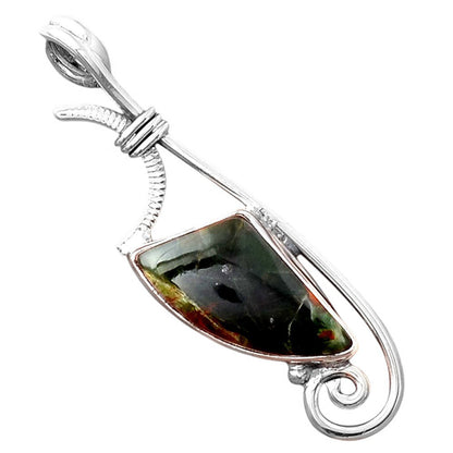 Natural Turkish Rainforest Chrysocolla Pendant P-1682 SDP154012