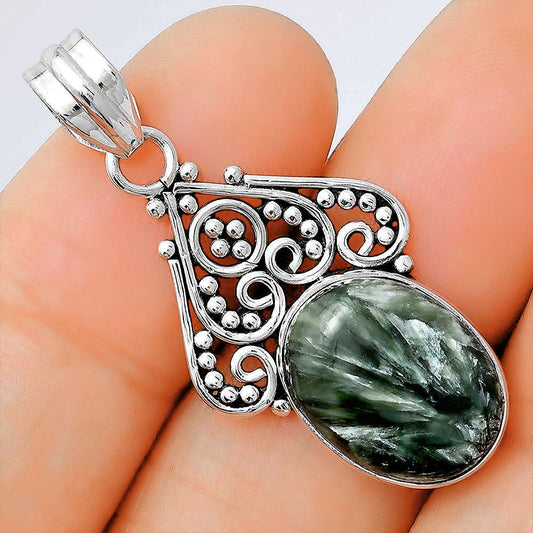 Natural Russian Seraphinite Pendant P-1541 SDP154013