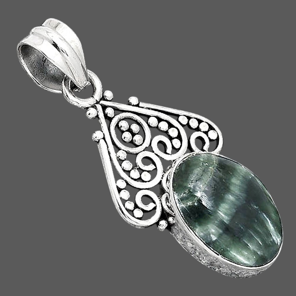 Natural Russian Seraphinite Pendant P-1541 SDP154017