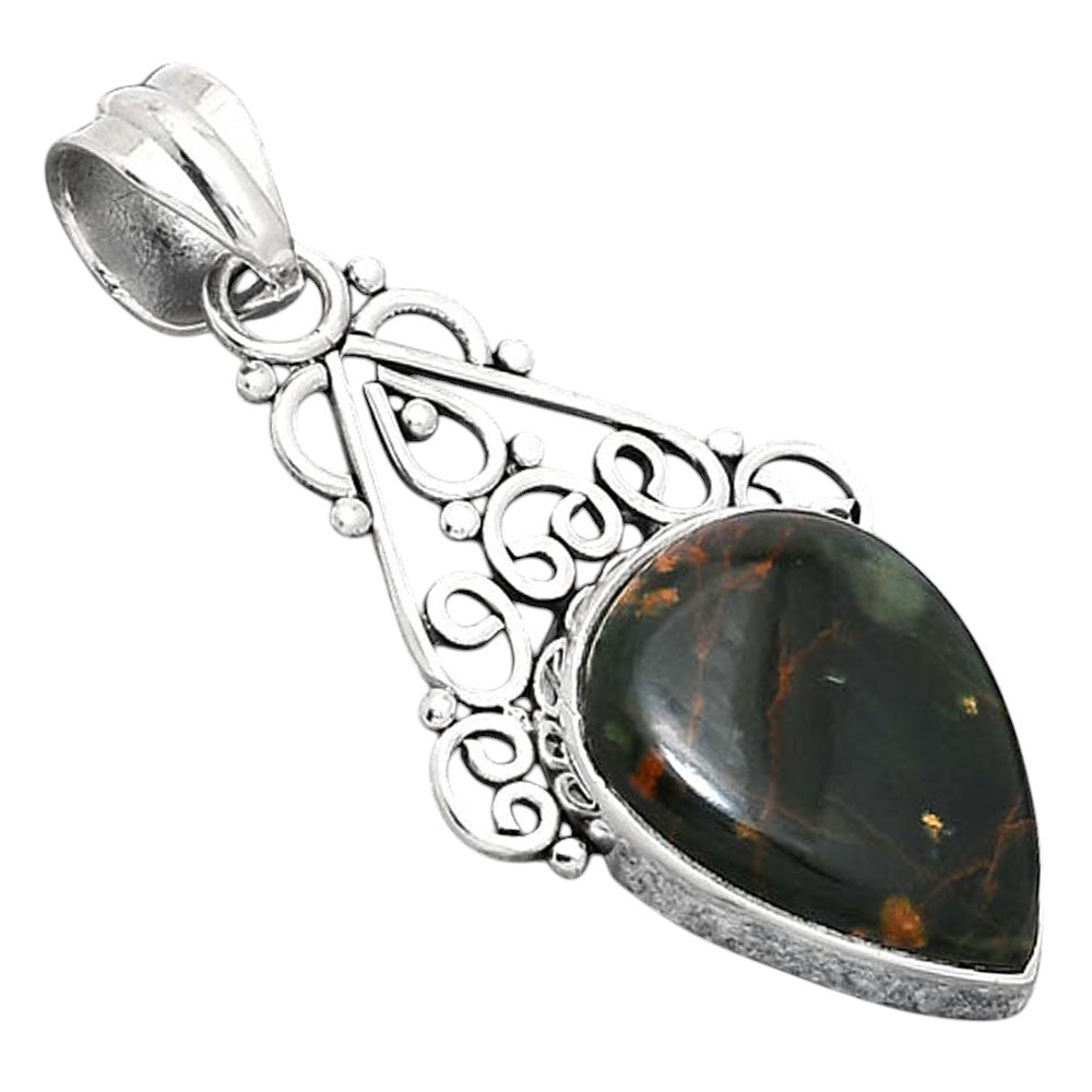 Natural Turkish Rainforest Chrysocolla Pendant P-1541 SDP154023