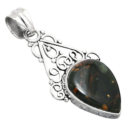 Natural Turkish Rainforest Chrysocolla Pendant P-1541 SDP154023