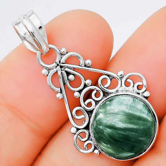 Natural Russian Seraphinite Pendant P-1541 SDP154025