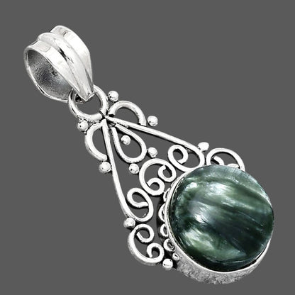 Natural Russian Seraphinite Pendant P-1541 SDP154025