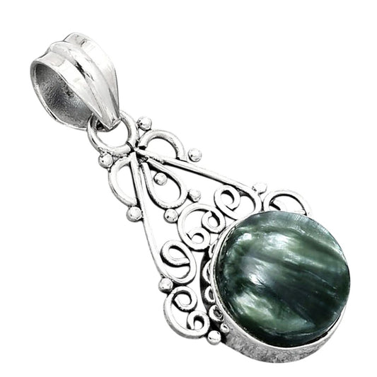 Natural Russian Seraphinite Pendant P-1541 SDP154025