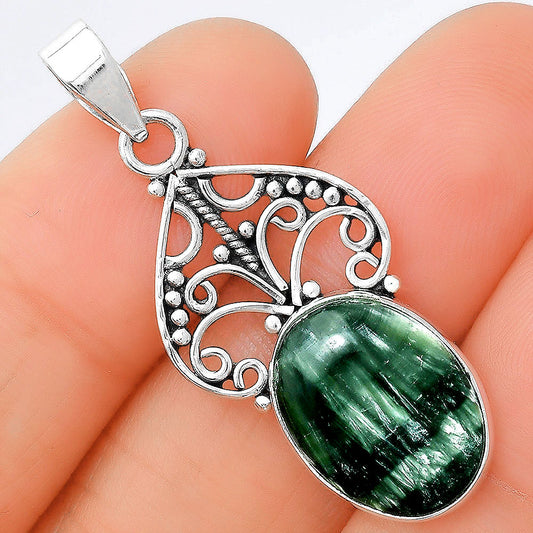 Natural Russian Seraphinite Pendant P-1541 SDP154036