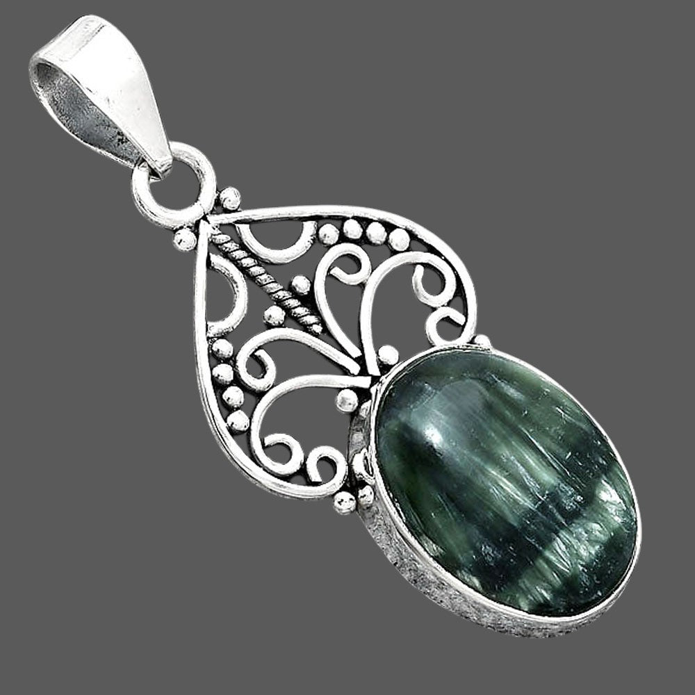 Natural Russian Seraphinite Pendant P-1541 SDP154036