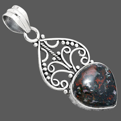 Natural Blood Stone - India Pendant P-1541 SDP154037