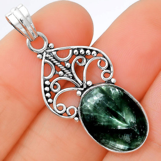 Natural Russian Seraphinite Pendant P-1541 SDP154040