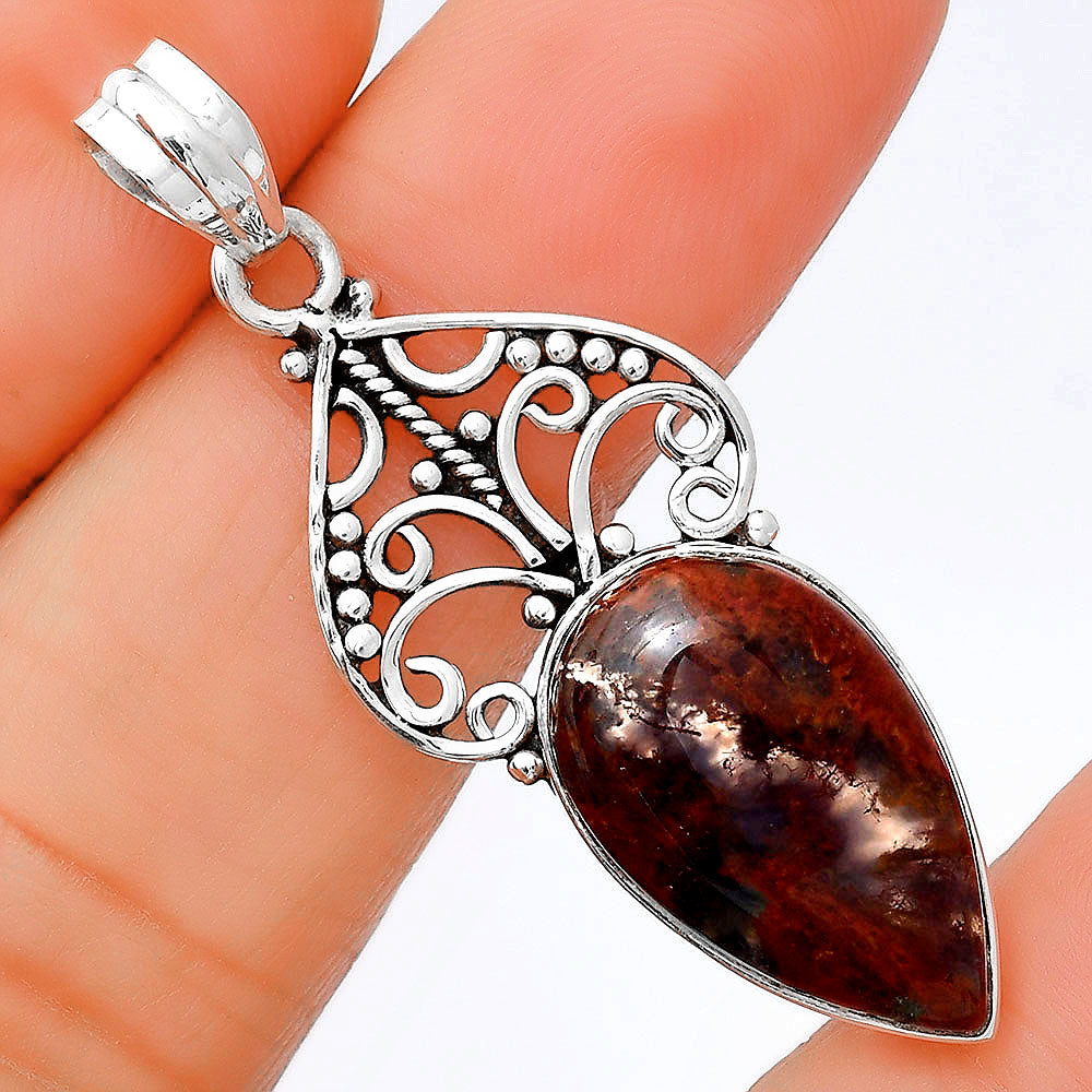 Natural Red Brecciated Jasper Pendant P-1541 SDP154041