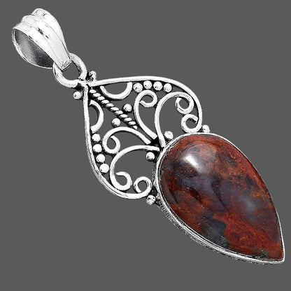 Natural Red Brecciated Jasper Pendant P-1541 SDP154041