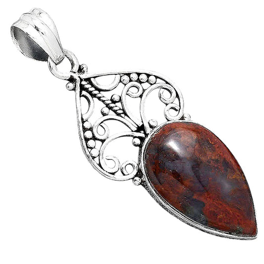 Natural Red Brecciated Jasper Pendant P-1541 SDP154041