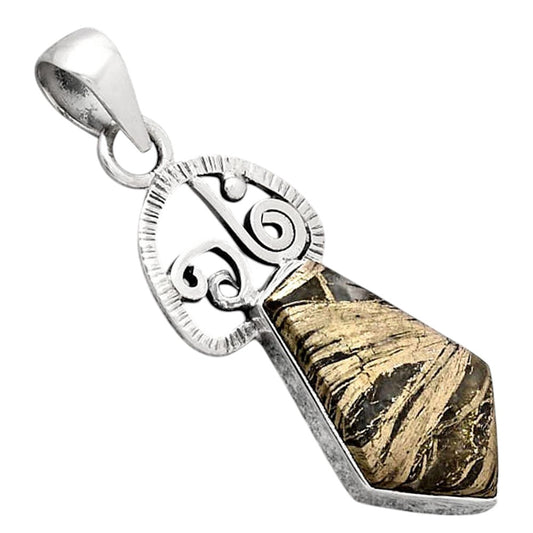 Natural Feder Pyrite Pendant P-1687 SDP154059