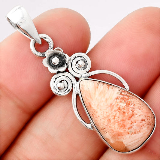 Natural Orange Scolecite - India Pendant P-1690 SDP154103