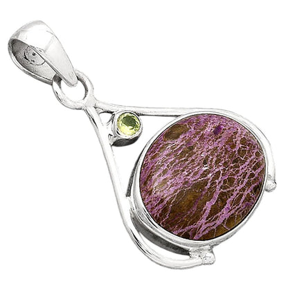Natural Purpurite and Peridot Pendant P-1057 SDP154114