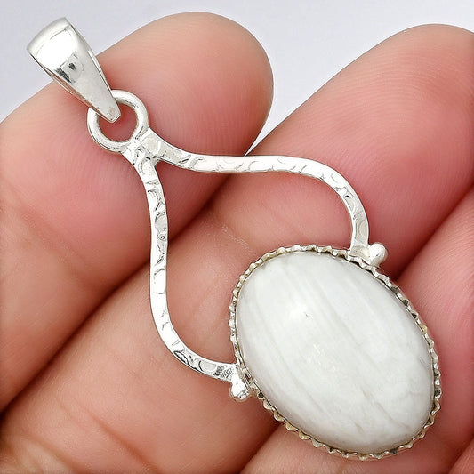 Natural White Scolecite Pendant P-1691 SDP154126