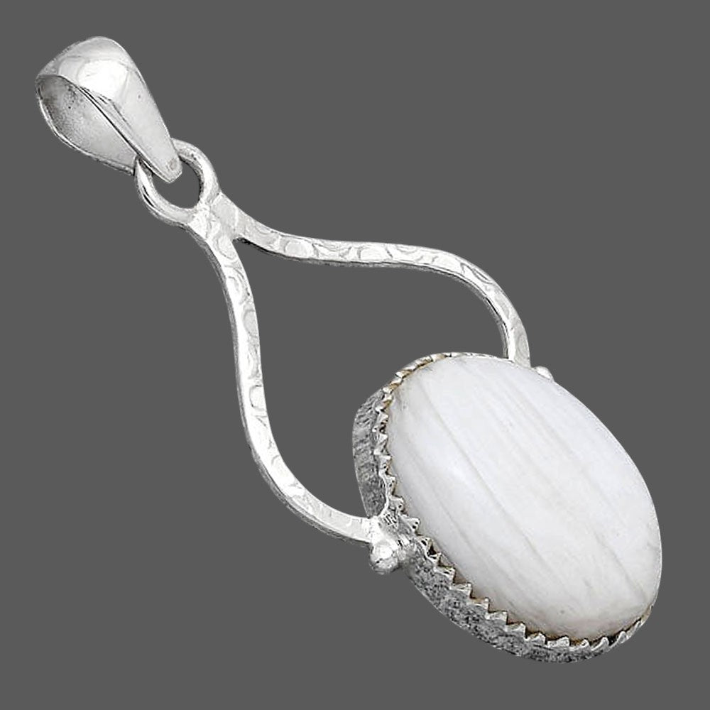 Natural White Scolecite Pendant P-1691 SDP154126
