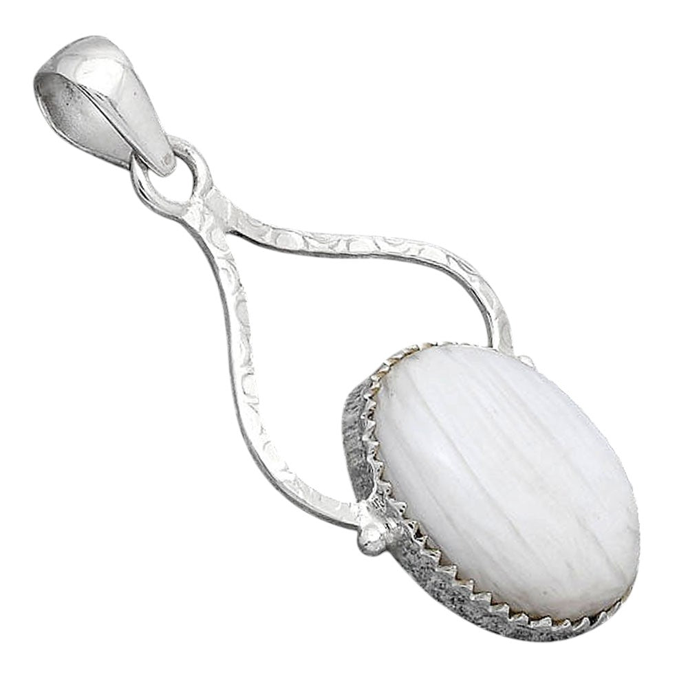 Natural White Scolecite Pendant P-1691 SDP154126