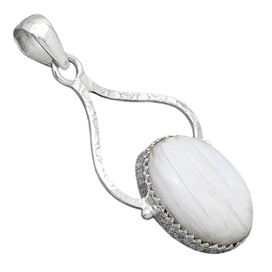 Natural White Scolecite Pendant P-1691 SDP154126