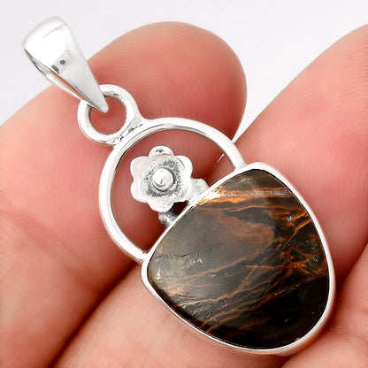 Natural Turkish Rainforest Chrysocolla Pendant P-1692 SDP154137