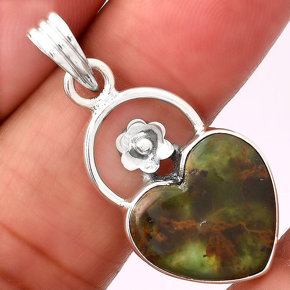 Natural Turkish Rainforest Chrysocolla Pendant P-1692 SDP154138