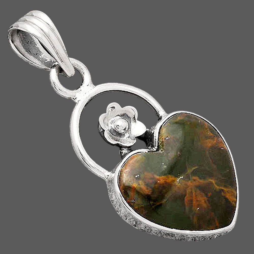 Natural Turkish Rainforest Chrysocolla Pendant P-1692 SDP154138