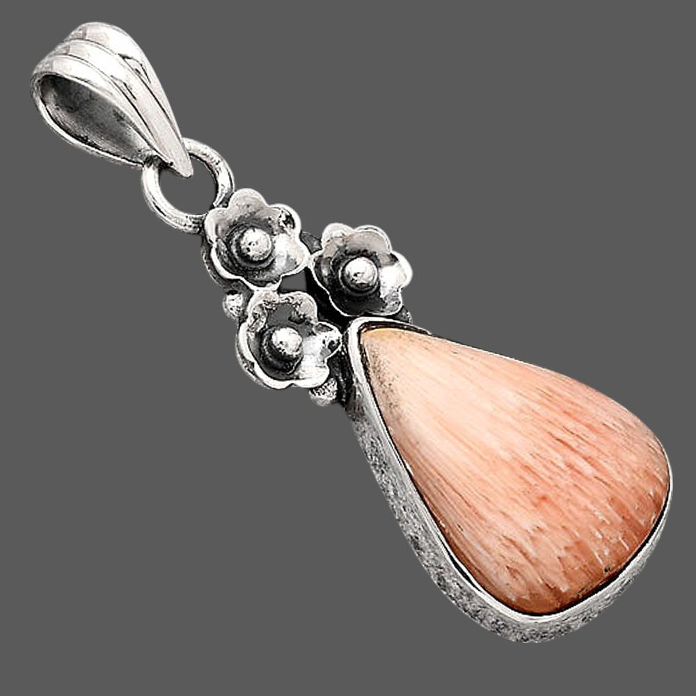 Natural Orange Scolecite - India Pendant P-1694 SDP154155