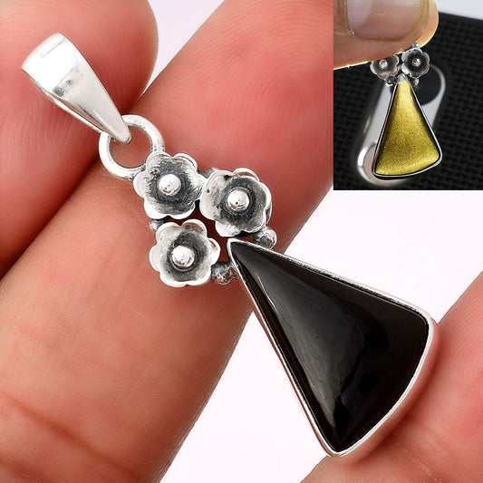 Natural Tektite Cab - Greek Pendant P-1694 SDP154158