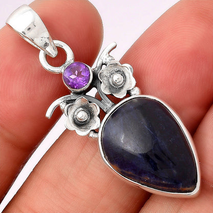 Natural Sodalite and Amethyst Pendant P-1695 SDP154164