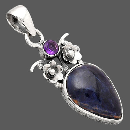 Natural Sodalite and Amethyst Pendant P-1695 SDP154164