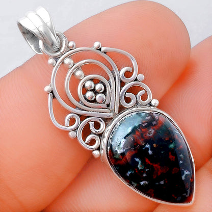 Natural Blood Stone - India Pendant P-1541 SDP154168