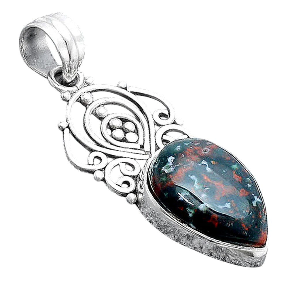 Natural Blood Stone - India Pendant P-1541 SDP154168