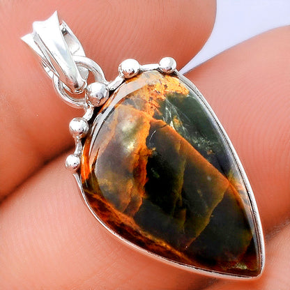 Natural Turkish Rainforest Chrysocolla Pendant P-1349 SDP154177