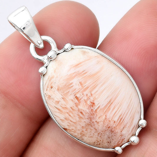 Natural Orange Scolecite Pendant P-1349 SDP154188
