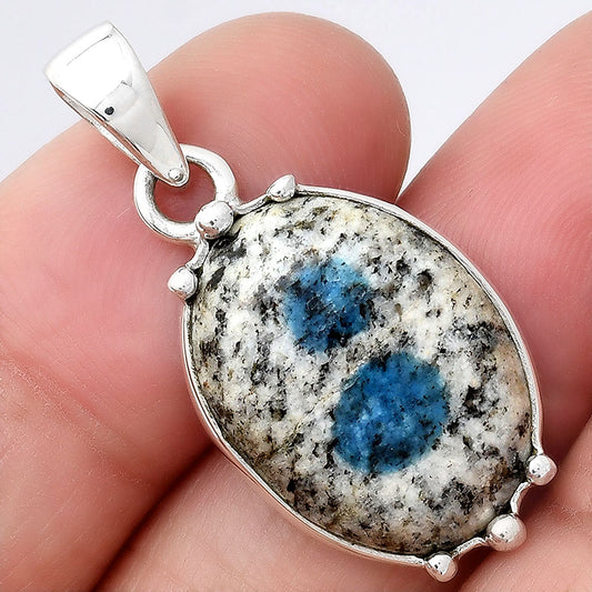 Natural K2 Blue - Azurite In Quartz Pendant P-1349 SDP154190