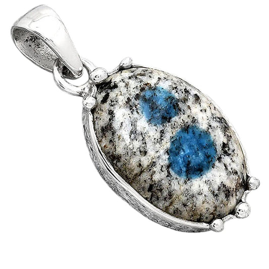 Natural K2 Blue - Azurite In Quartz Pendant P-1349 SDP154190