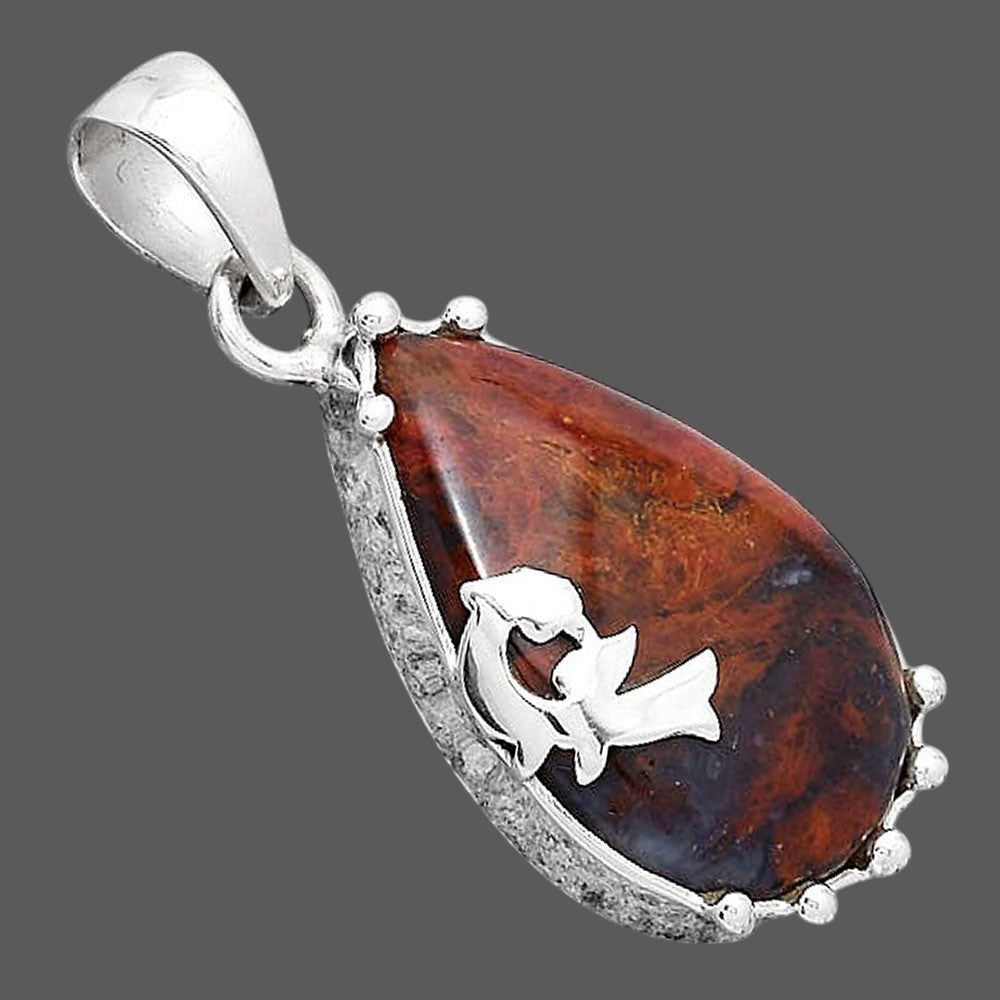 Natural Red Moss Agate Pendant P-1698 SDP154213