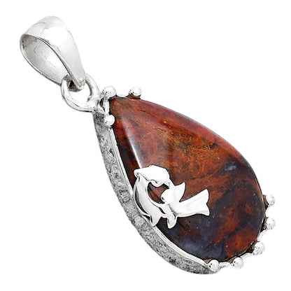 Natural Red Moss Agate Pendant P-1698 SDP154213