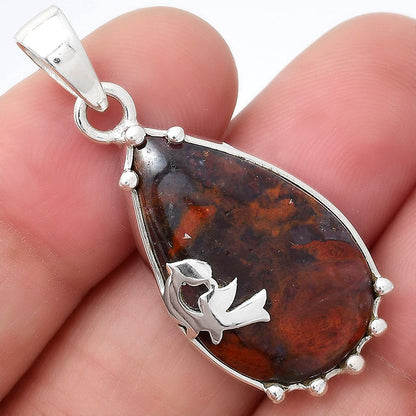 Natural Red Moss Agate Pendant P-1698 SDP154219