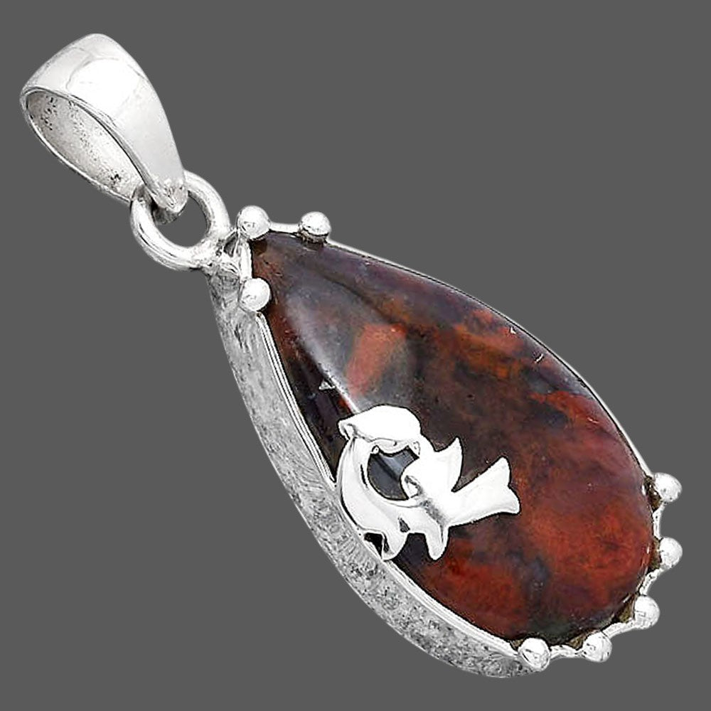 Natural Red Moss Agate Pendant P-1698 SDP154219