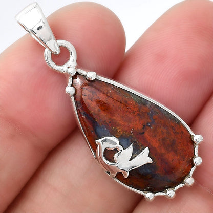 Natural Red Moss Agate Pendant P-1698 SDP154226