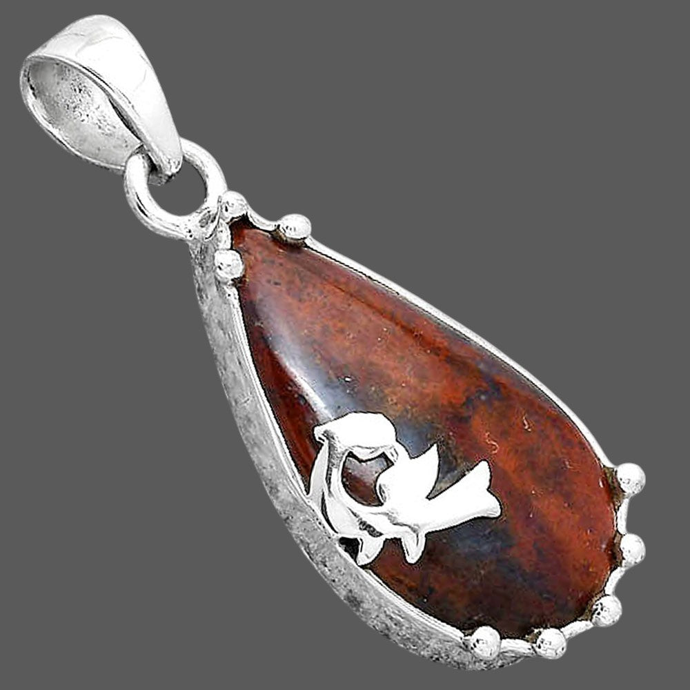 Natural Red Moss Agate Pendant P-1698 SDP154226