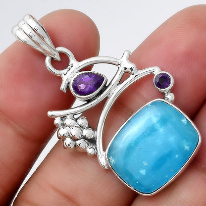 Natural Smithsonite and Amethyst Pendant P-1704 SDP154238