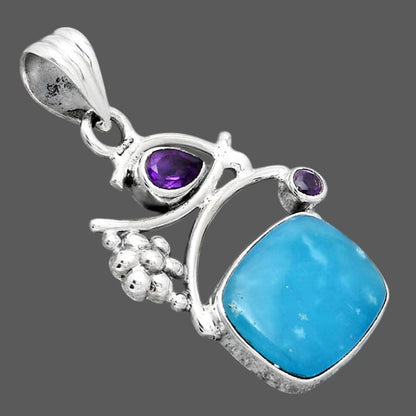 Natural Smithsonite and Amethyst Pendant P-1704 SDP154238