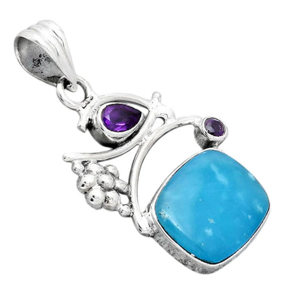 Natural Smithsonite and Amethyst Pendant P-1704 SDP154238