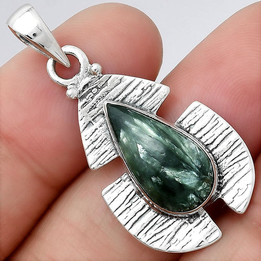 Natural Russian Seraphinite Pendant P-1705 SDP154247